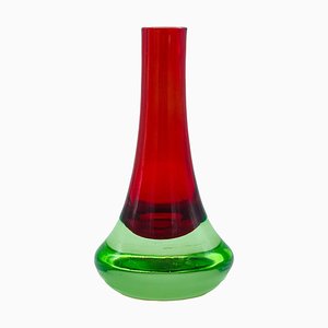 Sommerso Murano Glass Single-Flower Vase by Flavio Poli for Seguso, Italy, 1960s