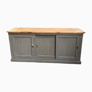 Gray Patinated Wood Shop Counter