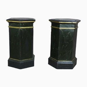 Wooden Painted Wooden Columns, 19th-Century, Set of 2