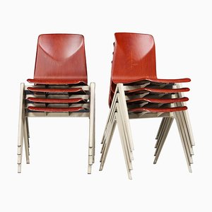 Industrial Stacking S22 Compass Chairs from Galvanitas, 1960s, Set of 45