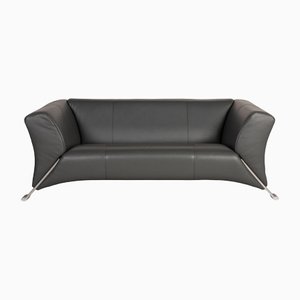 Gray Leather 322 Two-Seater Sofa from Rolf Benz