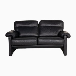 Dark Blue Leather DS 70 Two-Seater Sofa from De Sede
