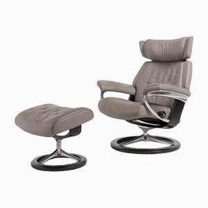 Skyline Relax Armchair with Ottoman from Stressless, Set of 2
