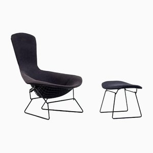 Bird Lounge Chair and Ottoman by Harry Bertoia for Knoll International, Set of 2