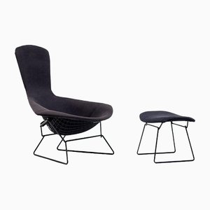 Fauteuil Bird et Ottomane par Harry Bertoia pour Knoll International, Set de 2