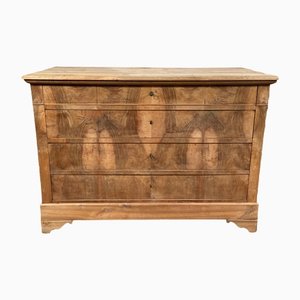 Antique French Bleached Walnut Chest Drawers, 1840s