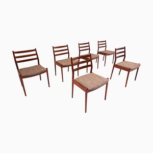 Mid-Century Scandinavian Wooden Chairs, 1960s, Set of 6
