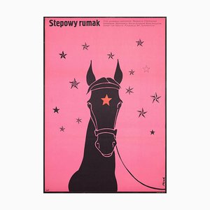 Polnisches Horse of the Steppe Filmplakat von Flisak, 1979