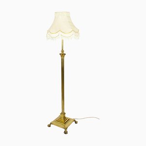 19th Century Victorian Brass Column Telescopic Lamp