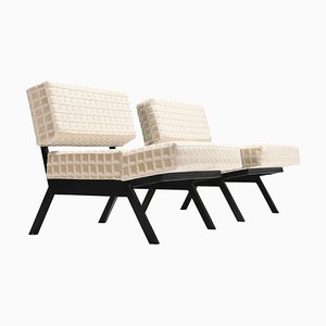 Set of Panchetto Reclining Chairs by Rito Valla for Ipe, Italy, 1960s