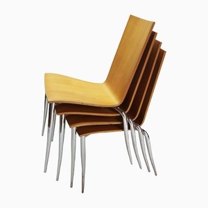 Schichtholz Stuhl von Philippe Starck Aleph für Olly Tango, Italy, 4er Set