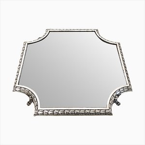 Large 19th Century Silver-Plated Mirror Tray, France