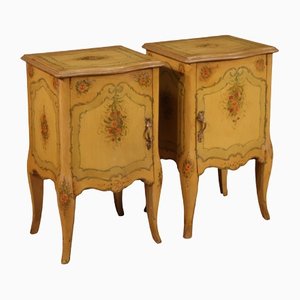 Lacquered and Painted Nightstands, 1960s, Set of 2