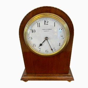 Antique Inlaid Mahogany Mantel Clock by Mappin & Webb, London