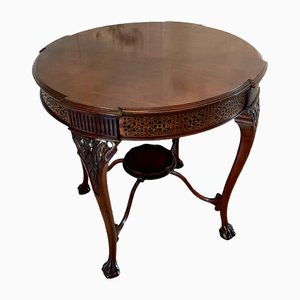 Centre de Table Chippendale Antique en Acajou