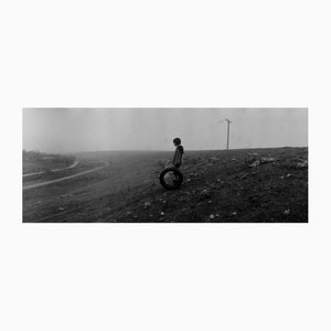 Stampa fotografica Radu Corneliu Sarion, Child, Hill, Tire, 2016