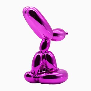 Editions Studio, Sitting Balloon Rabbit (Pink), Resin Sculpture