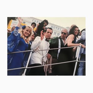 Jean Claude Figenwald, Doppelgänger von Humphrey Bogart auf dem Filmfestival von Cannes 1982, Silberdruck