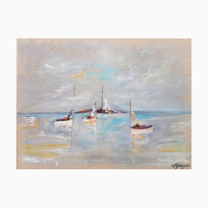 Valerie Dragacci, Mysterious Island, 2021, Oil on Canvas