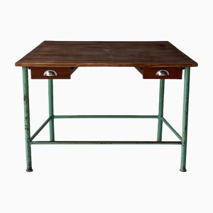 Table Console Industrielle Vintage avec Tiroirs