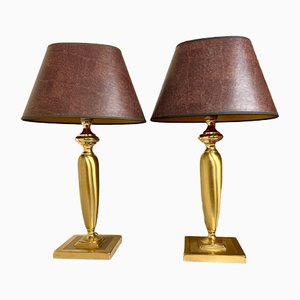Vintage Brass Table Lamps from Herda, The Netherlands, 1970s, Set of 2.