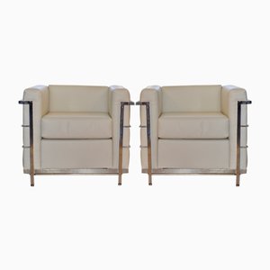 Vintage LC2 Club Chairs in the Style of Le Corbusier, Set of 2