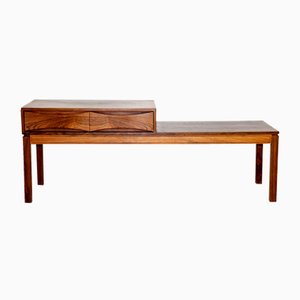 Rosewood Telephone Bench from Wards Ateljéer AB, Denmark, 1960s