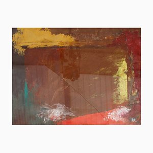 Eliseo Domingo, Agape, Olio e tecnica mista su tela, con cornice