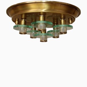 Brass Ceiling Lamp, 1970s