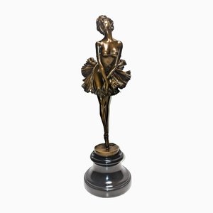 Bronze Woman as a Ballerina by P. Philippe, 1920s