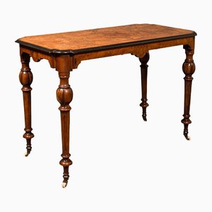 Antique English Marquetry Inlaid Walnut Centre Table