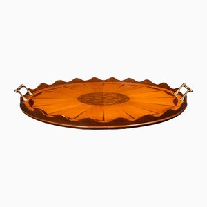 Antique Victorian Satinwood Serving Tray, England