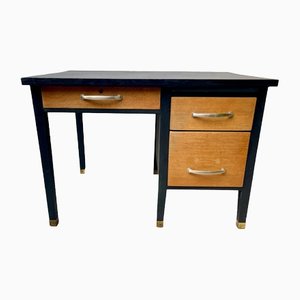 Vintage Eichenholz Lehrer Schreibtisch mit Schubladen
