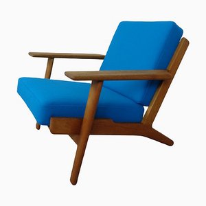 Butaca GE290 Hallingdal de roble y Kvadrat de Hans J. Wegner para Getama, años 60