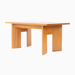 Elm Dining Table from Maison Regain, 1980s