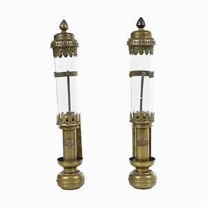 Brass and Copper Lanterns, Set of 2