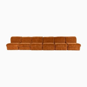 Italian Modern 5 Piece Modular Teddy Sofa, 1970s