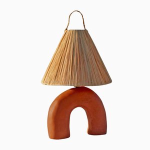 Volta Table Lamp in Terracotta by Marta Bonilla