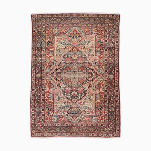 Antique Isfahan Dark Red Floral Rug