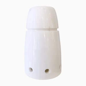 Lámpara italiana Mid-Century de mármol blanco, años 70