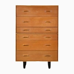 Tall Oak Chest of Drawers by John & Sylvia Reid for Stag, 1960s
