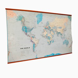 Mapa del mundo en papel laminado