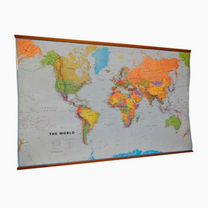 World Map in Laminated Paper