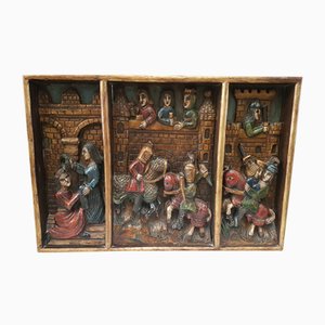 Pala d'altare in legno intagliato