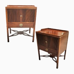 Chippendale Carved Mahogany Nightstands from Baker Furniture, Set of 2