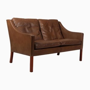 Brown Leather Model 2208 Two-Seat Sofa from Fredericia