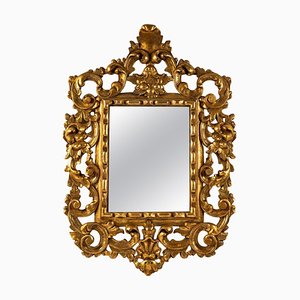 Specchio in legno intagliato, Italia