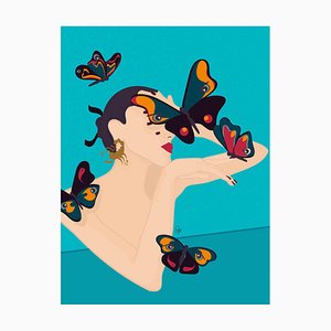 Sara Franzese, Butterfly Lady, Original Giclée Print, 2021
