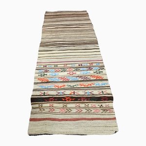 Tapis de Couloir Kilim Vintage en Laine, Turquie