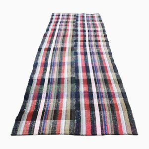 Alfombra de pasillo Kilim Oushak turca vintage